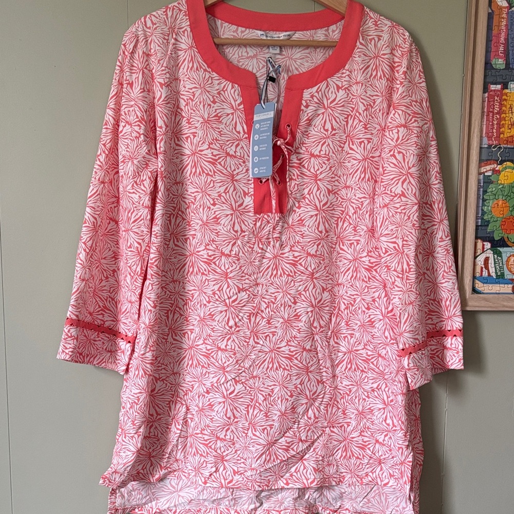 NWT Southern Tide conch shell w Hailey printed IC tunic